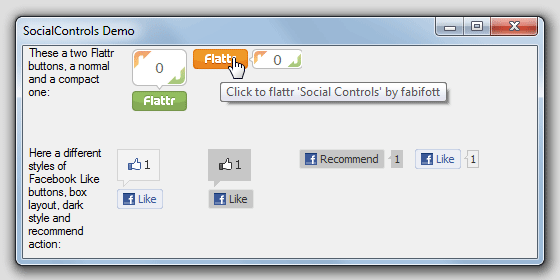 SocialControls Demo Application