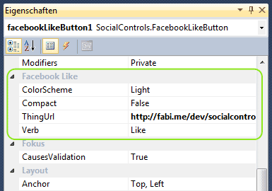 SocialControls Facebook Properties